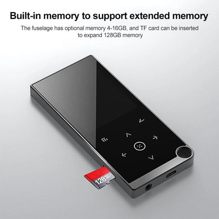 E05 2.4 inch Touch-Button MP4 / MP3 Lossless Music Player, Support E-Book / Alarm Clock / Timer Shutdown, Memory Capacity: 4GB Bluetooth Version(Red)-garmade.com