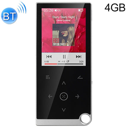 E05 2.4 inch Touch-Button MP4 / MP3 Lossless Music Player, Support E-Book / Alarm Clock / Timer Shutdown, Memory Capacity: 4GB Bluetooth Version(Silver Grey)-garmade.com