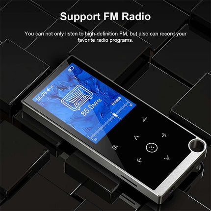 E05 2.4 inch Touch-Button MP4 / MP3 Lossless Music Player, Support E-Book / Alarm Clock / Timer Shutdown, Memory Capacity: 4GB Bluetooth Version(Silver Grey)-garmade.com