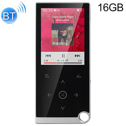 E05 2.4 inch Touch-Button MP4 / MP3 Lossless Music Player, Support E-Book / Alarm Clock / Timer Shutdown, Memory Capacity: 16GB Bluetooth Version(Silver Grey)-garmade.com