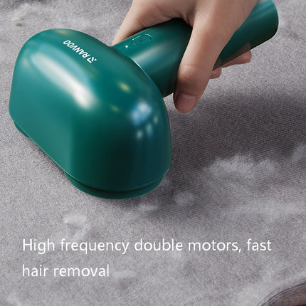 RANVOO Rechargeable Clothing Ball Remover Electric Double Head Hair Ball Trimmer(Green)-garmade.com