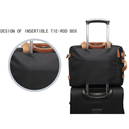 10001 Business Computer Backpack Multifunctional Simple Waterproof Nylon Travel Backpack, Size: 15.6 inch(Black)-garmade.com