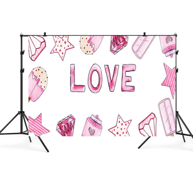 2.1m x 1.5m Valentines Day Photo Party Layout Props Photography Background Cloth(017)-garmade.com