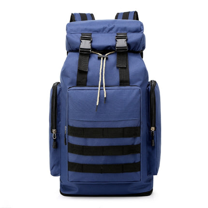 QY868 Outdoor Mountaineering Bag Large Capacity Travel Camping Backpack(Blue)-garmade.com