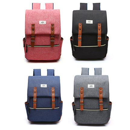 203 Outdoor Travel Shoulders Bag Computer Backpack with External USB Charging Port(Red)-garmade.com