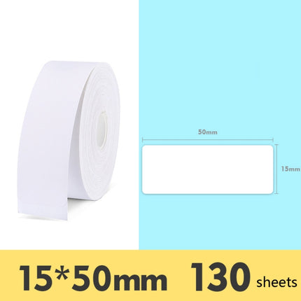 2 PCS Supermarket Goods Sticker Price Tag Paper Self-Adhesive Thermal Label Paper for NIIMBOT D11, Size: White 15x50mm 130 Sheets-garmade.com