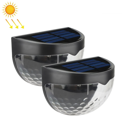 2 PCS LED Solar Wall Light Outdoor Semicircular Fence Garden Lawn Light-garmade.com