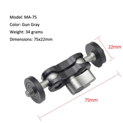 MA-75 Gun Gray YJ Magic Arm Bracket Mount 1/4 inch Ball Head Magic Arm-garmade.com
