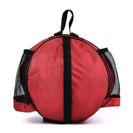 WJ0122 Outdoor Sports One-Shoulder Volleyball Basketball Football Backpack(Red)-garmade.com