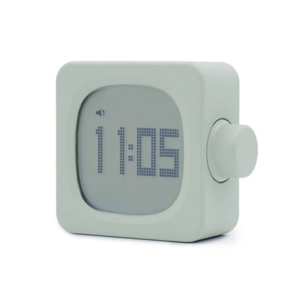 Student Creative Multifunctional Mute Bedside Bedroom Square Alarm Clock(Pea Green)-garmade.com