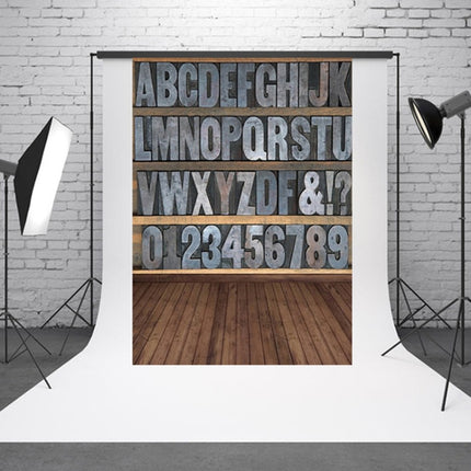 1.5m x 2.1m Alphabet Wood Board Baby Photo Digital Photo Background Cloth-garmade.com