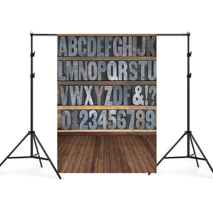 1.5m x 2.1m Alphabet Wood Board Baby Photo Digital Photo Background Cloth-garmade.com