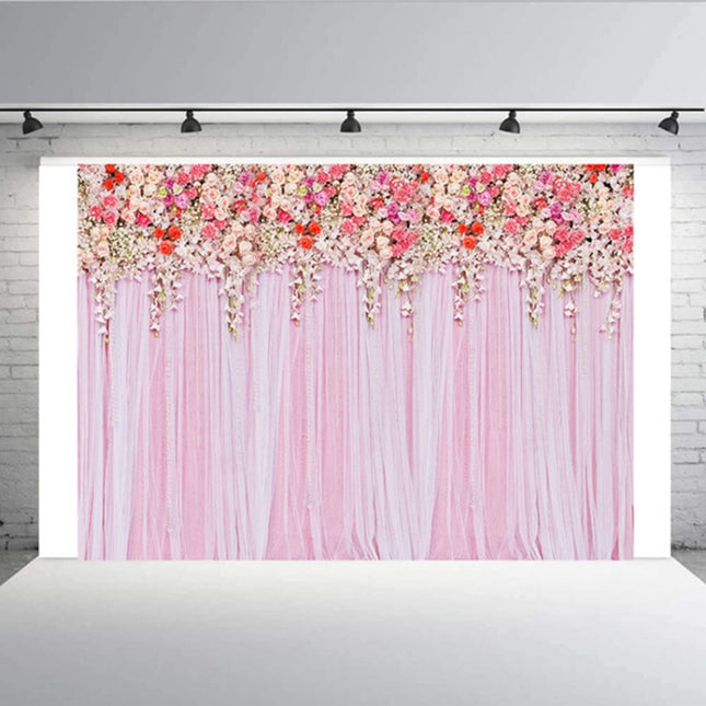 2.1m x 1.5m Flower Wall Simulation Wedding Theme Party Arrangement Photography Background Cloth(W093)-garmade.com