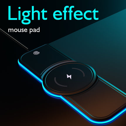 RGB01 10W Wireless Charging Mouse Pad RGB Luminous Mouse Pad, Size: 810 x 310 x 4mm(Black)-garmade.com