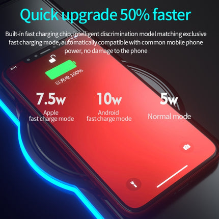 RGB01 10W Wireless Charging Mouse Pad RGB Luminous Mouse Pad, Size: 810 x 310 x 4mm(Colorful)-garmade.com