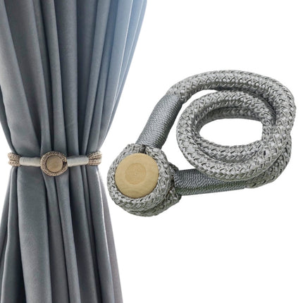 Log Magnetic Buckle Strap Magnetic Curtain Buckle(Gray)-garmade.com