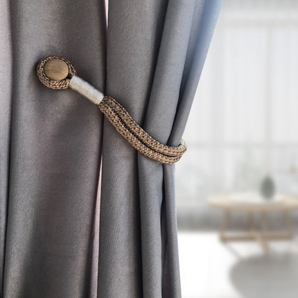 Log Magnetic Buckle Strap Magnetic Curtain Buckle(Light Coffee)-garmade.com