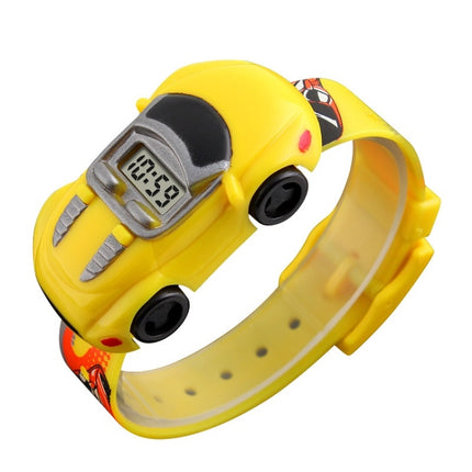 SKMEI 1241 Fashion Cute Cartoon Car Children Digital Watch(Yellow)-garmade.com