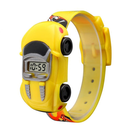 SKMEI 1241 Fashion Cute Cartoon Car Children Digital Watch(Yellow)-garmade.com