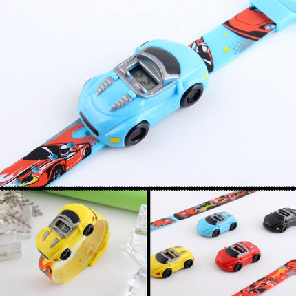 SKMEI 1241 Fashion Cute Cartoon Car Children Digital Watch(Blue)-garmade.com