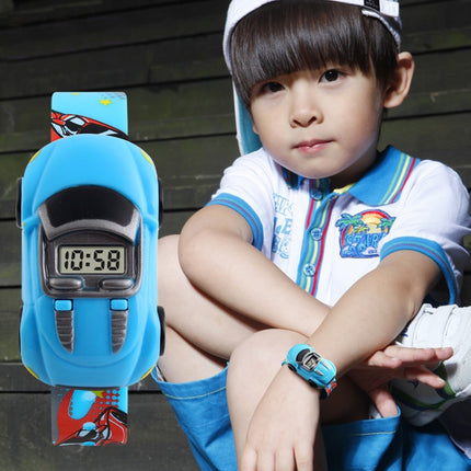 SKMEI 1241 Fashion Cute Cartoon Car Children Digital Watch(Light Blue)-garmade.com