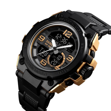 SKMEI 1452 Outdoor Sports Electronic Watch Multifunctional Waterproof Watch(Golden)-garmade.com