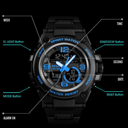 SKMEI 1452 Outdoor Sports Electronic Watch Multifunctional Waterproof Watch(Black)-garmade.com
