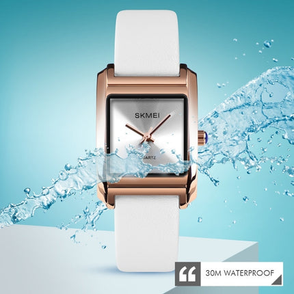 SKMEI 1432 Ladies Fashion Watch Matte Waterproof Quartz Watch(Brown)-garmade.com