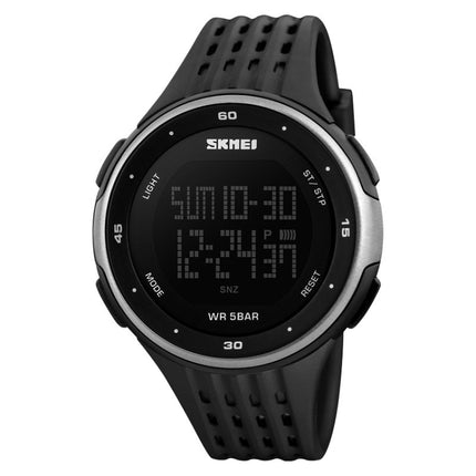 SKMEI 1219 Men Multi-Function Electronic Watch Outdoor Sports Watch(Silver)-garmade.com