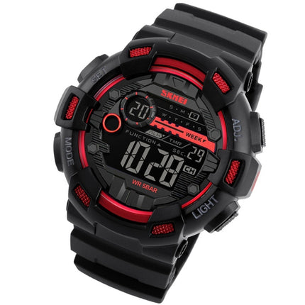 SKMEI 1243 Men Sports Watch Outdoor Waterproof Digital Watch(Red)-garmade.com