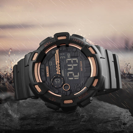 SKMEI 1243 Men Sports Watch Outdoor Waterproof Digital Watch(Golden)-garmade.com