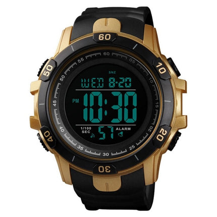 SKMEI 1475 Men Multifunctional Sports Watch Students Outdoor Waterproof Digital Watch(Golden)-garmade.com