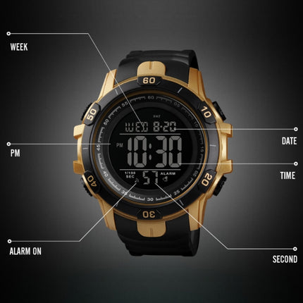 SKMEI 1475 Men Multifunctional Sports Watch Students Outdoor Waterproof Digital Watch(Black)-garmade.com
