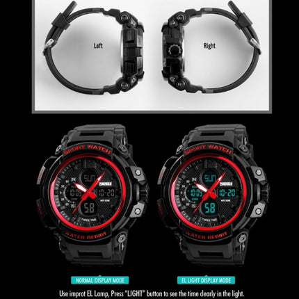 SKMEI 1343 Men Outdoor Sports Waterproof Watch Student Digital Watch(Black)-garmade.com