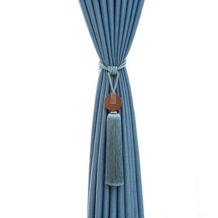 GQ017 1 Pair Curtain Tassel Hanging Ear Simple Tie Rope Hanging Ball Curtain Buckle(Beige)-garmade.com