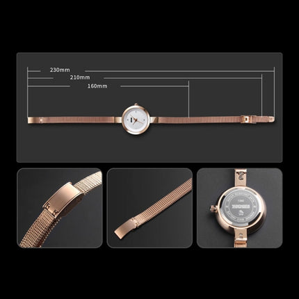SKMEI 1390 Ladies Business Casual Watch Steel Band Lightweight Quartz Watch(Silver)-garmade.com