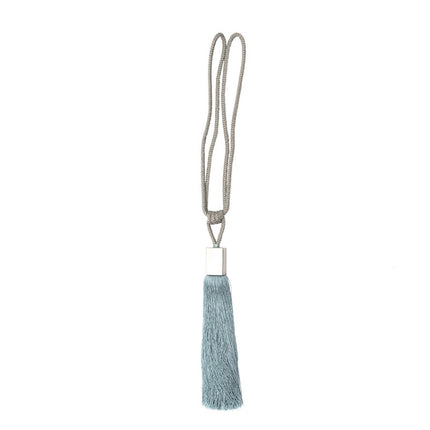 GQ016 Curtain Tassel Strapping Square Hanging Ear Curtain Buckle Tie Rope Hanging Ball(Sky Blue)-garmade.com