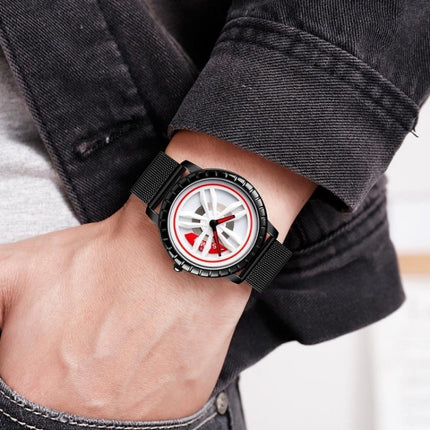 SKMEI 1634 Men Waterproof Watch Fashion Quartz Watch(Black Steel Belt)-garmade.com