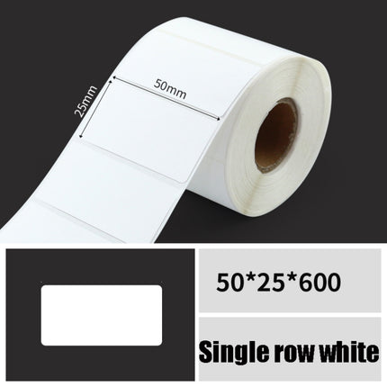 Printing Paper Dumb Silver Paper Plane Equipment Fixed Asset Label for NIIMBOT B50W, Size: 50x25mm White-garmade.com