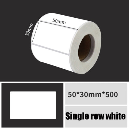 Printing Paper Dumb Silver Paper Plane Equipment Fixed Asset Label for NIIMBOT B50W, Size: 50x30mm White-garmade.com