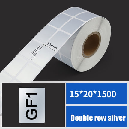 Printing Paper Dumb Silver Paper Plane Equipment Fixed Asset Label for NIIMBOT B50W, Size: 15x20mm Silver-garmade.com