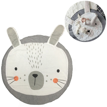 Baby Infant Play Mats Kids Crawling Carpet Floor Rug Baby Bedding Rabbit Blanket Cotton Game Pad Children Room Decor(Grey Rabbit)-garmade.com