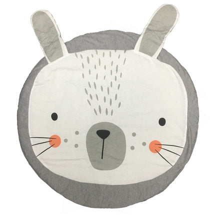 Baby Infant Play Mats Kids Crawling Carpet Floor Rug Baby Bedding Rabbit Blanket Cotton Game Pad Children Room Decor(Grey Rabbit)-garmade.com