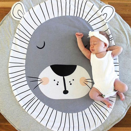 Baby Infant Play Mats Kids Crawling Carpet Floor Rug Baby Bedding Rabbit Blanket Cotton Game Pad Children Room Decor(Lion)-garmade.com