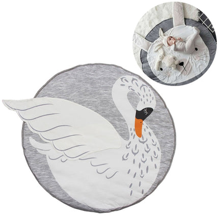 Baby Infant Play Mats Kids Crawling Carpet Floor Rug Baby Bedding Rabbit Blanket Cotton Game Pad Children Room Decor(Swan)-garmade.com