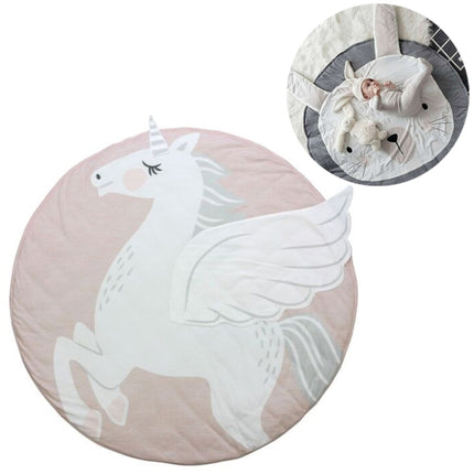 Baby Infant Play Mats Kids Crawling Carpet Floor Rug Baby Bedding Rabbit Blanket Cotton Game Pad Children Room Decor(Unicorn)-garmade.com