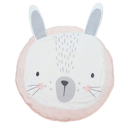 Baby Infant Play Mats Kids Crawling Carpet Floor Rug Baby Bedding Rabbit Blanket Cotton Game Pad Children Room Decor(Pink Rabbit)-garmade.com