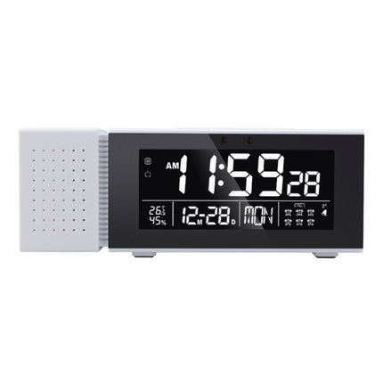 TS-P30 Multifunctional Night Light Alarm Digital Clock with FM Radio & Temperature / Humidity Display & IR Sensor Function(White)-garmade.com