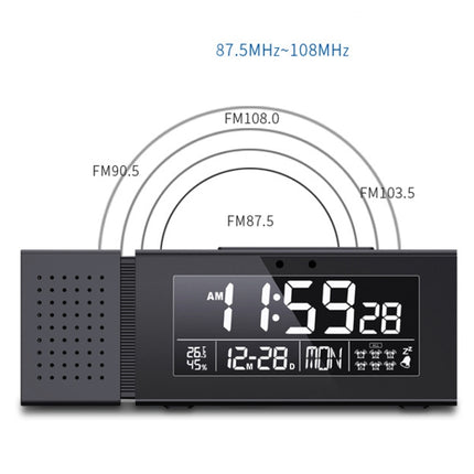TS-P30 Multifunctional Night Light Alarm Digital Clock with FM Radio & Temperature / Humidity Display & IR Sensor Function(Blue)-garmade.com