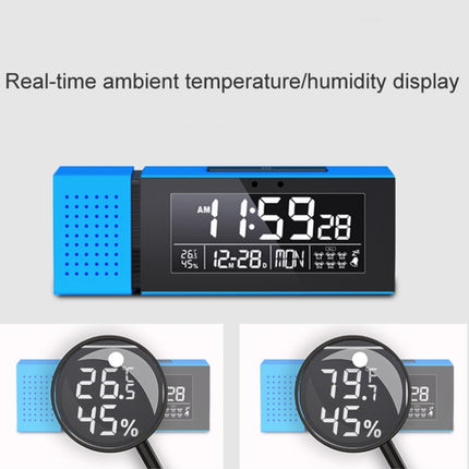 TS-P30 Multifunctional Night Light Alarm Digital Clock with FM Radio & Temperature / Humidity Display & IR Sensor Function(White)-garmade.com